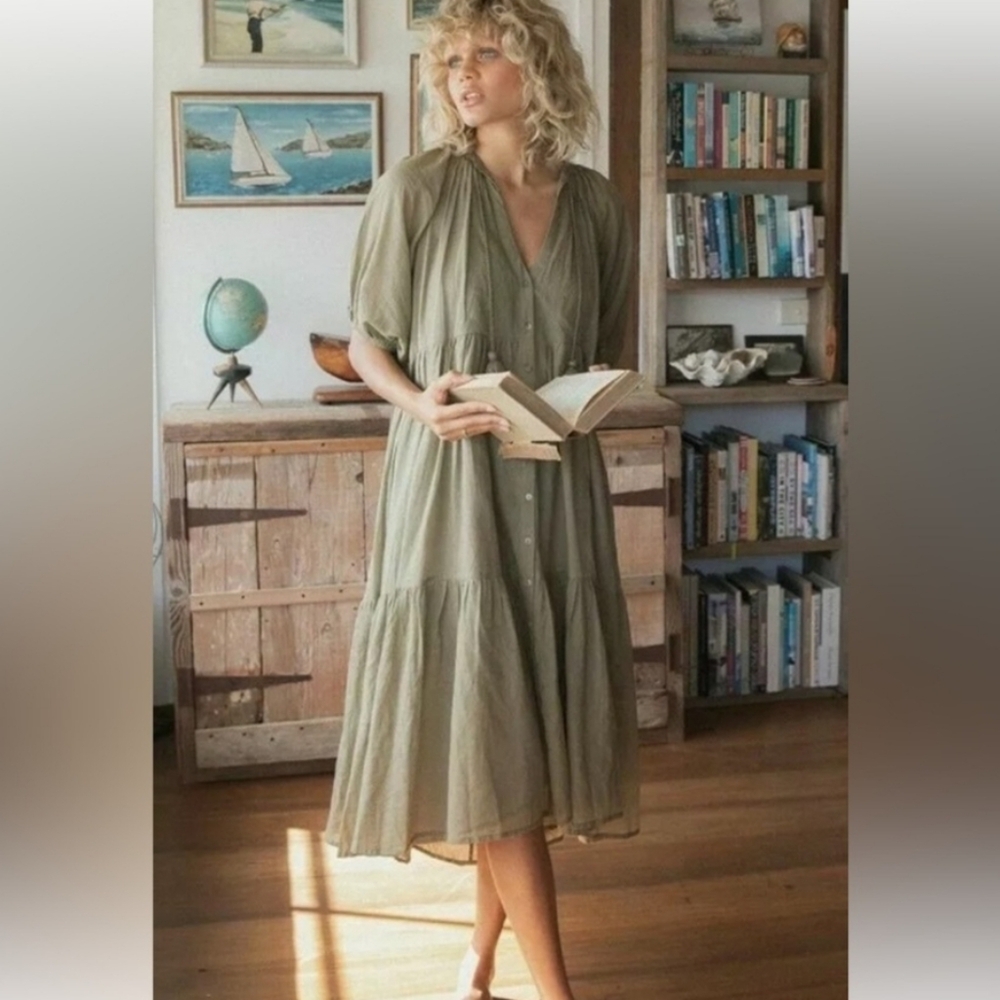 Spell & The Gypsy Collective Honey Smock Dress Size M - Picture 3 of 10
